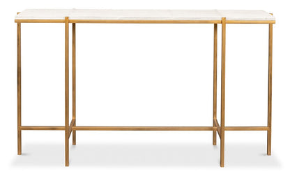 Sarreid Ltd - Shagreen Console Table, Osprey White - 53566-4 view 2