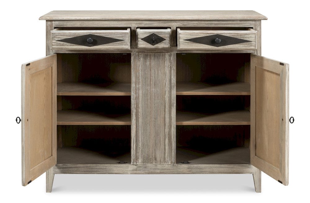 Sarreid Ltd - Shepherd Bungalow Buffet in Grey - 53622-G view 3