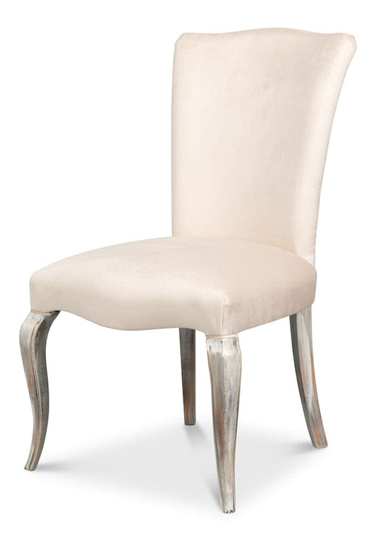 Sarreid Ltd - Sidechair, Grey Oak, Taupe Velvet in Tan - U230-06TV view 1