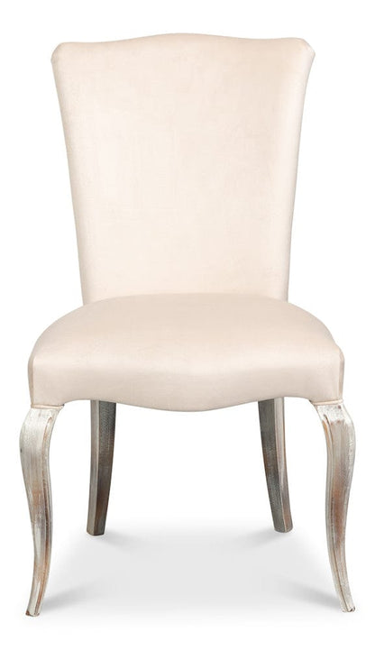 Sarreid Ltd - Sidechair, Grey Oak, Taupe Velvet in Tan - U230-06TV view 2