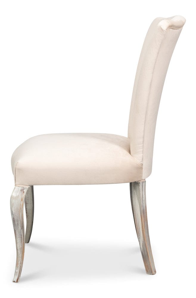 Sarreid Ltd - Sidechair, Grey Oak, Taupe Velvet in Tan - U230-06TV view 3