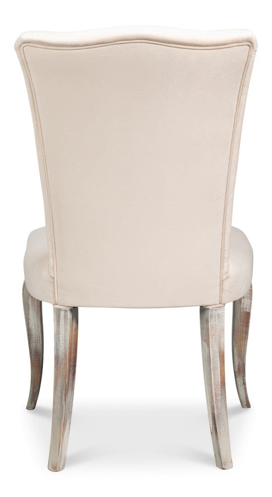 Sarreid Ltd - Sidechair, Grey Oak, Taupe Velvet in Tan - U230-06TV view 4