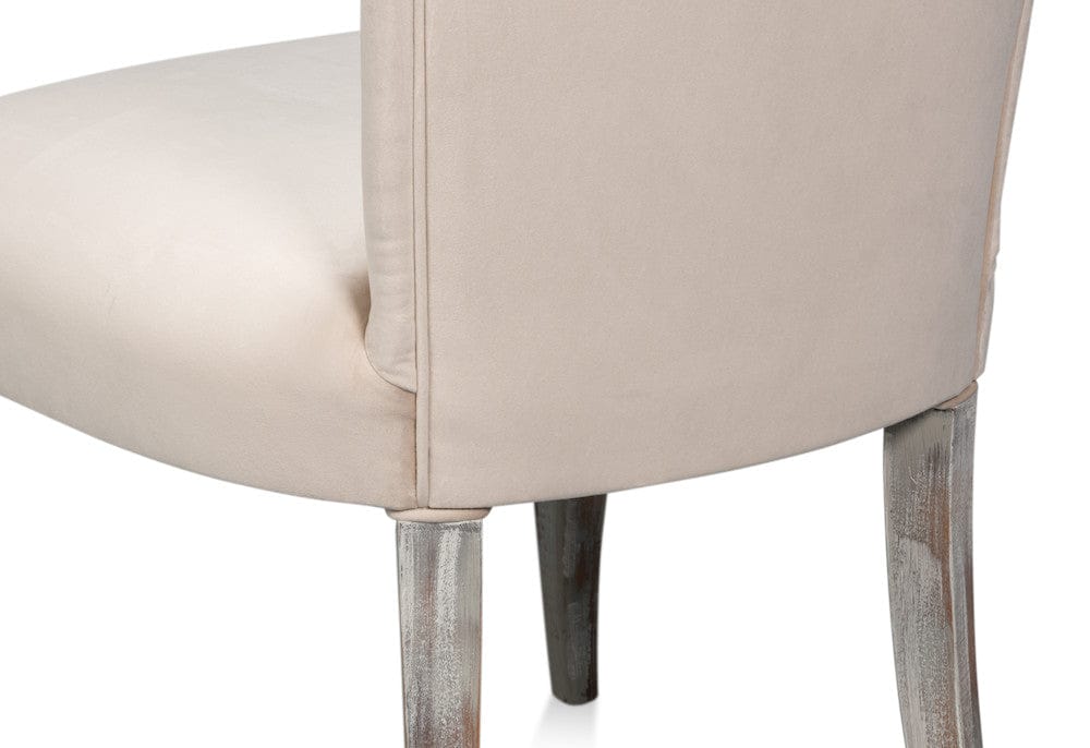 Sarreid Ltd - Sidechair, Grey Oak, Taupe Velvet in Tan - U230-06TV view 7