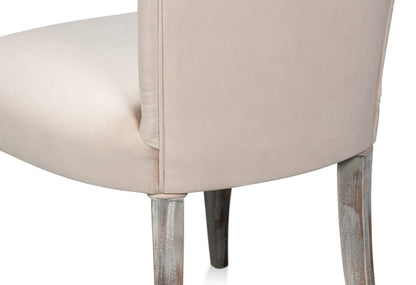 Sarreid Ltd - Sidechair, Grey Oak, Taupe Velvet in Tan - U230-06TV view 7