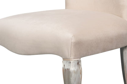 Sarreid Ltd - Sidechair, Grey Oak, Taupe Velvet in Tan - U230-06TV view 8