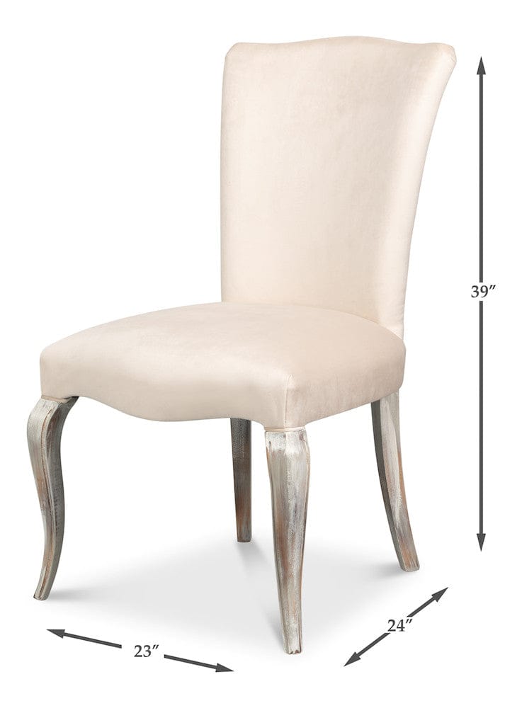 Sarreid Ltd - Sidechair, Grey Oak, Taupe Velvet in Tan - U230-06TV view 13