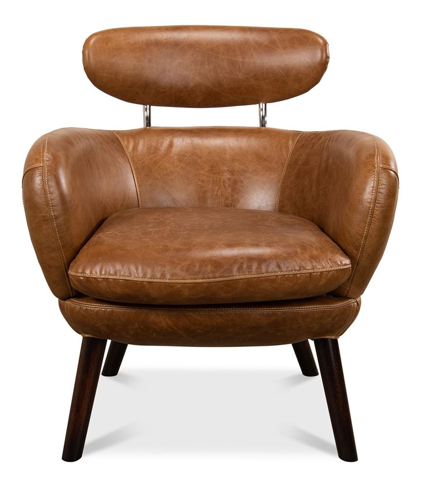 Sarreid Ltd - Sinclair Arm Chair - Brown - 29757 veiw 2