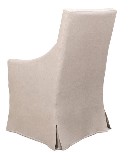 Sarreid Ltd - Skirted Arm Chair in Beige - 30689 view 5