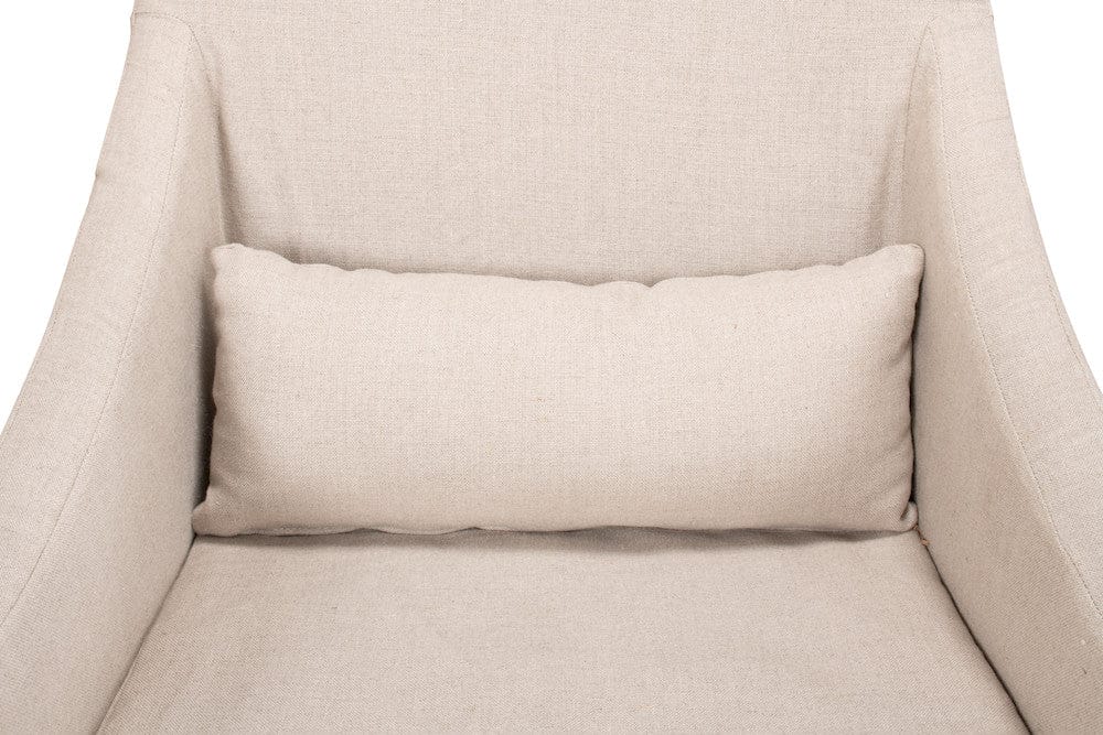 Sarreid Ltd - Skirted Arm Chair in Beige - 30689 view 6