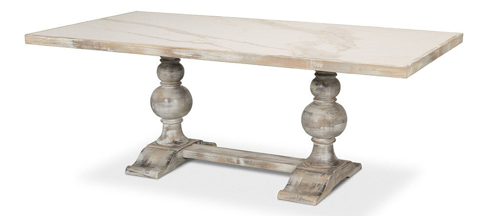Sarreid Ltd - Small 81in Dining Table, As Shown - Grey - U130-AS06 veiw 1