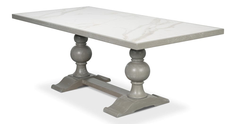 Sarreid Ltd - Small 81" Dining Table, Carmine Legno in Grey - U130-82 view 3