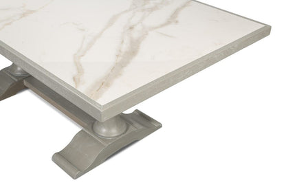 Sarreid Ltd - Small 81" Dining Table, Carmine Legno in Grey - U130-82 view 5