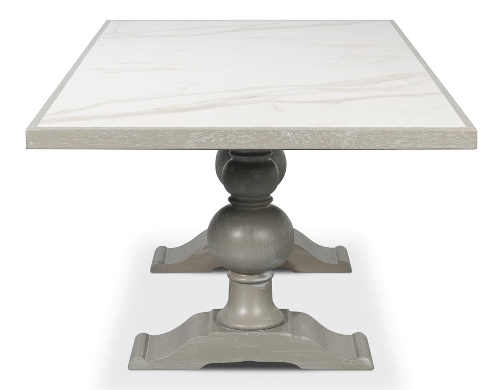 Sarreid Ltd - Small 81" Dining Table, Carmine Legno in Grey - U130-82 view 7