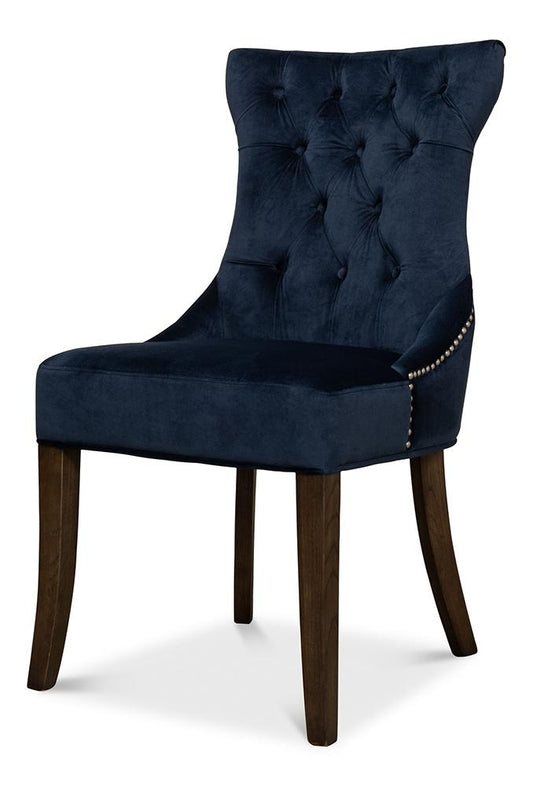 Sarreid Ltd - Sophie Side Chair, Blue Velvet (Set of 2) - 53038 veiw 1