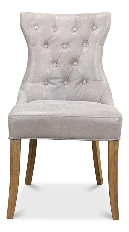 Sarreid Ltd - Sophie Side Chair,Gray Leather (Set of 2) - 29970 veiw 2