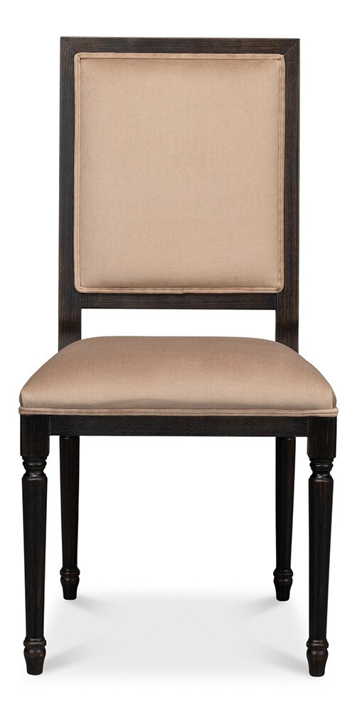 Sarreid Ltd - Square Back Side Chair,Nero,Toffee (Set of 2) - U020-03F48 veiw 2
