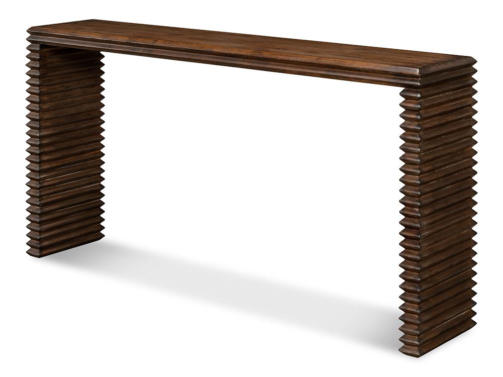 Sarreid Ltd - Stacked Console Table - Brown - 52765 veiw 1