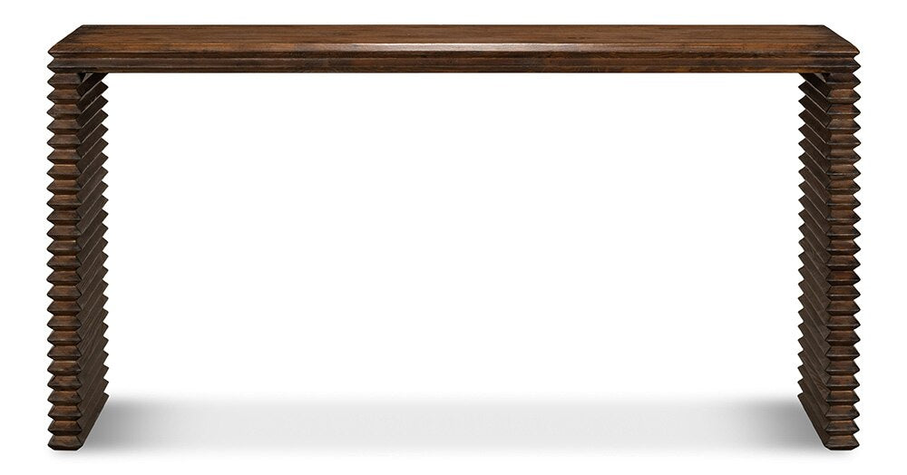 Sarreid Ltd - Stacked Console Table - Brown - 52765 veiw 2