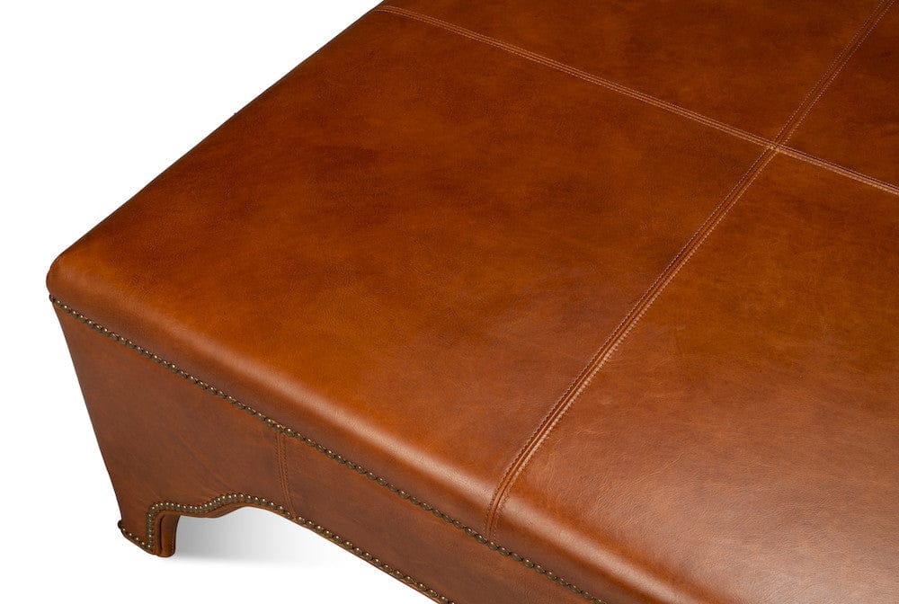 Sarreid Ltd - Streetman Cocktail Ottoman, Havana Brown in Brown - 54266-HB view 4