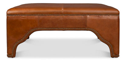 Sarreid Ltd - Streetman Cocktail Ottoman, Havana Brown in Brown - 54266-HB view 7