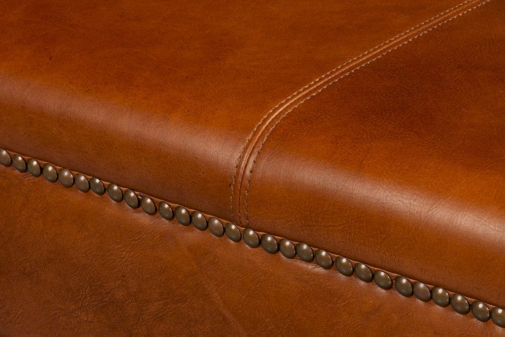 Sarreid Ltd - Streetman Cocktail Ottoman, Havana Brown in Brown - 54266-HB view 8