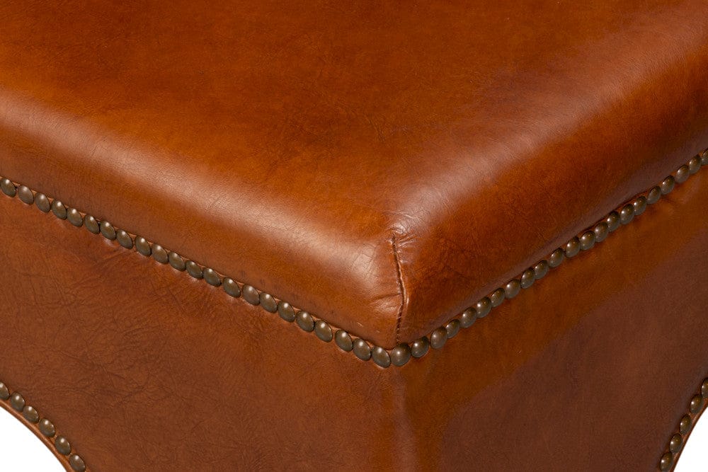 Sarreid Ltd - Streetman Cocktail Ottoman, Havana Brown in Brown - 54266-HB view 11