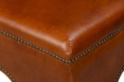 Sarreid Ltd - Streetman Cocktail Ottoman, Havana Brown in Brown - 54266-HB view 11