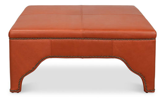 Sarreid Ltd - Streetman Cocktail Ottoman, Hermes Brown - 54266 veiw 2