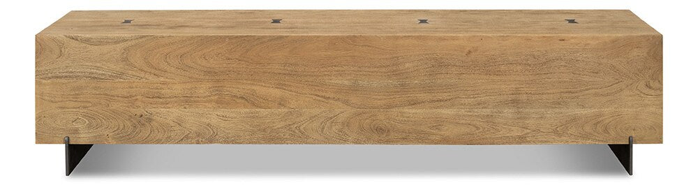 Sarreid Ltd - Stuben Bench - Tan - 53370 veiw 2