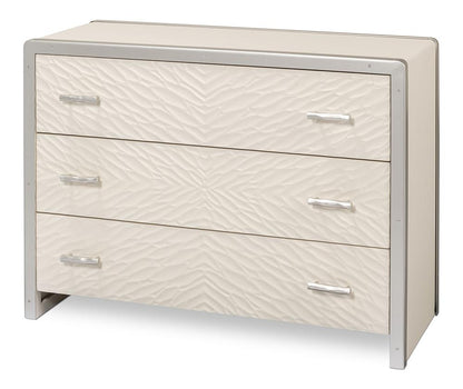Sarreid Ltd - Textures Commode - Ivory - 53752 veiw 1