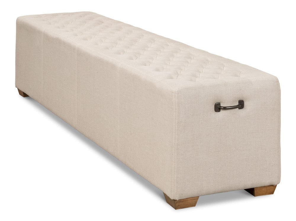 Sarreid Ltd - The 6 Foot Bench in Beige - 27720 view 3
