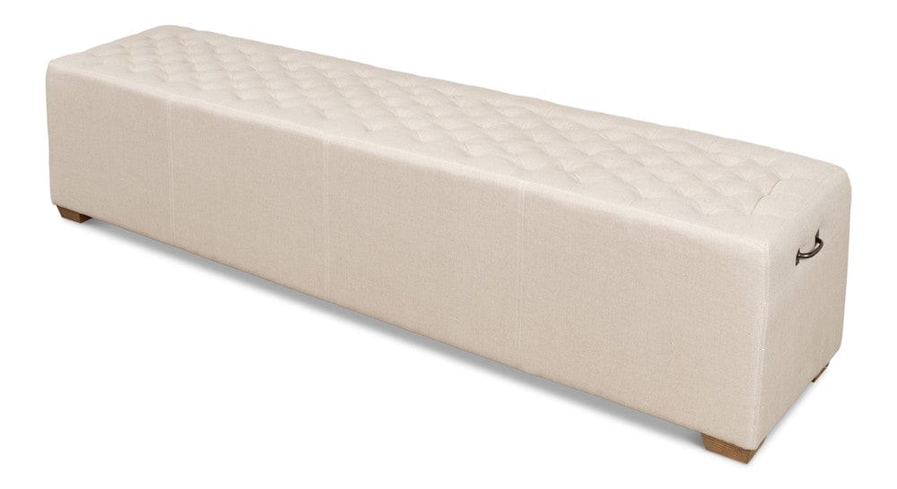 Sarreid Ltd - The 6 Foot Bench in Beige - 27720 view 4