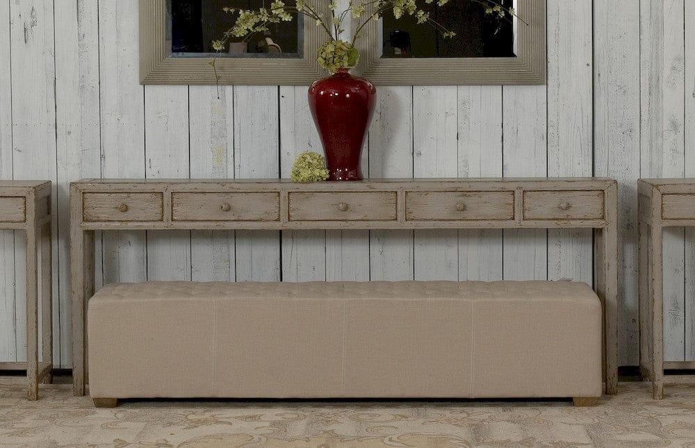 Sarreid Ltd - The 6 Foot Bench in Beige - 27720 view 7