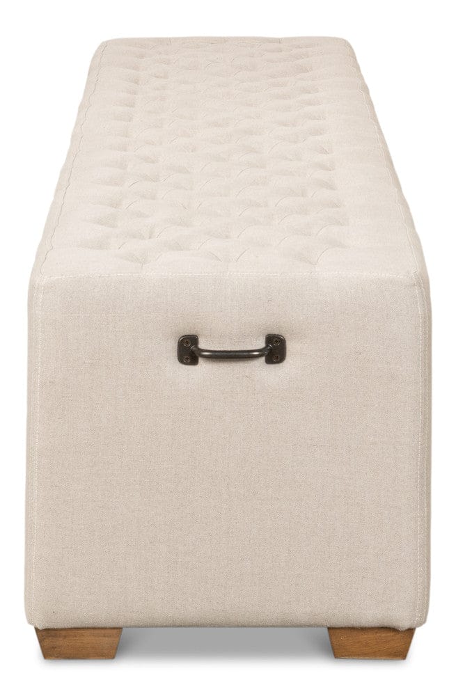 Sarreid Ltd - The 6 Foot Bench in Beige - 27720 view 8