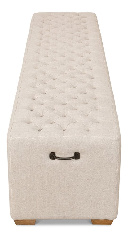 Sarreid Ltd - The 6 Foot Bench in Beige - 27720 view 9