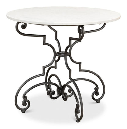 Sarreid Ltd - The French Iron And Marble Table - Ivory - 30139 veiw 1