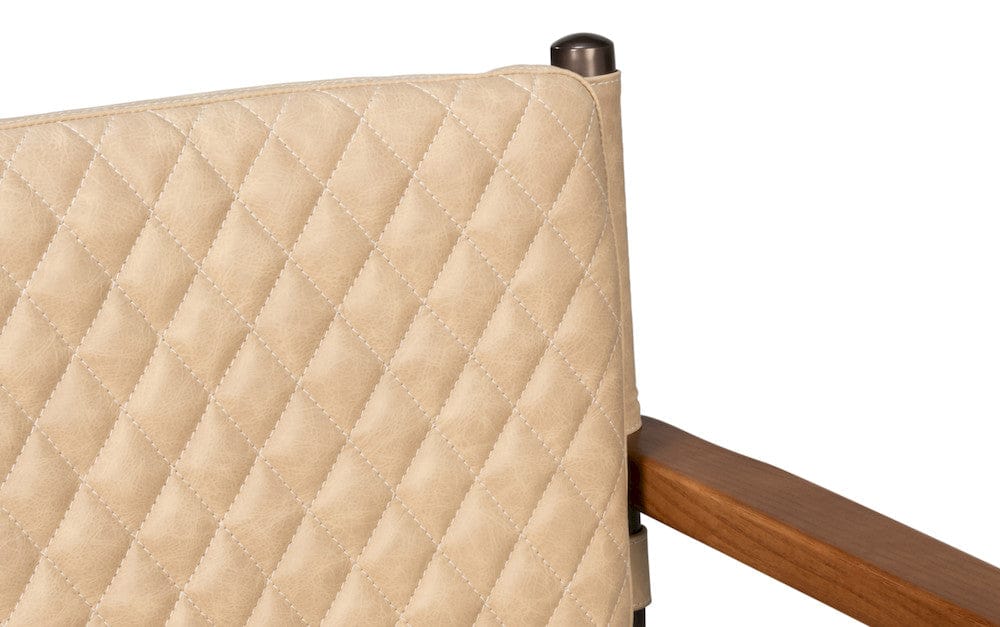 Sarreid Ltd - The Harley Chair, Cappuccino White Lthr in White - 30621-CAP view 7