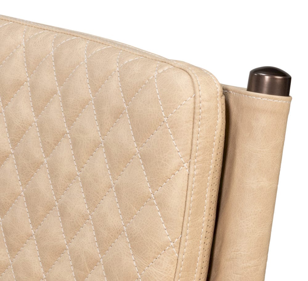 Sarreid Ltd - The Harley Chair, Cappuccino White Lthr in White - 30621-CAP view 8