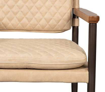 Sarreid Ltd - The Harley Chair, Cappuccino White Lthr in White - 30621-CAP view 9