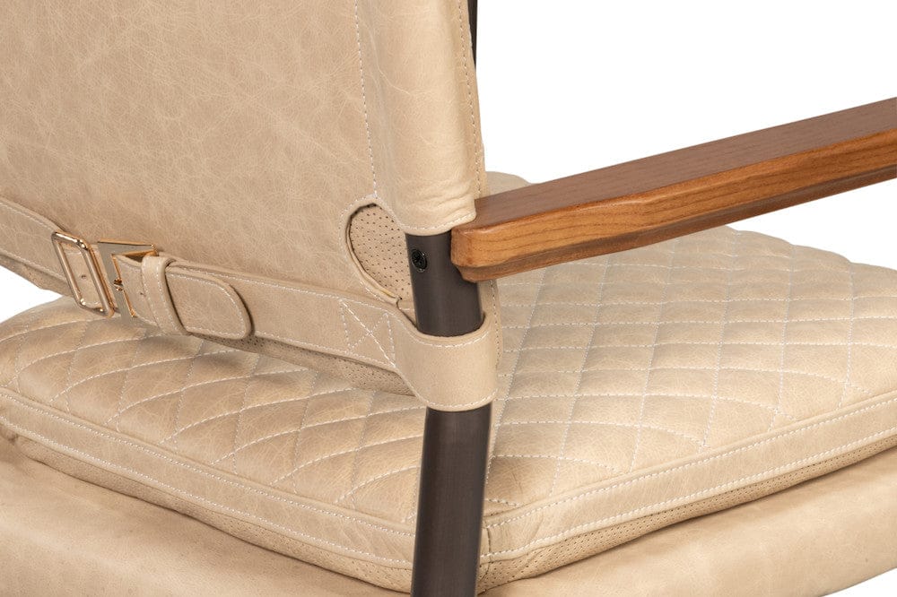 Sarreid Ltd - The Harley Chair, Cappuccino White Lthr in White - 30621-CAP view 12