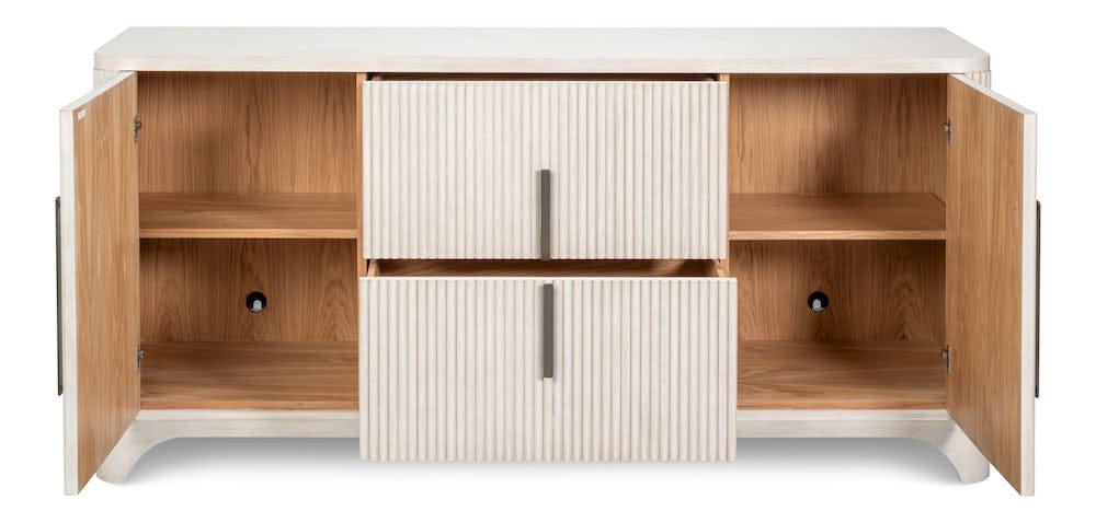 Sarreid Ltd - Topsail Credenza in White - 54292-WW view 3