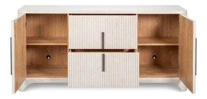 Sarreid Ltd - Topsail Credenza in White - 54292-WW view 3