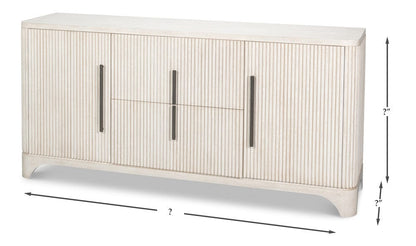 Sarreid Ltd - Topsail Credenza in White - 54292-WW view 13