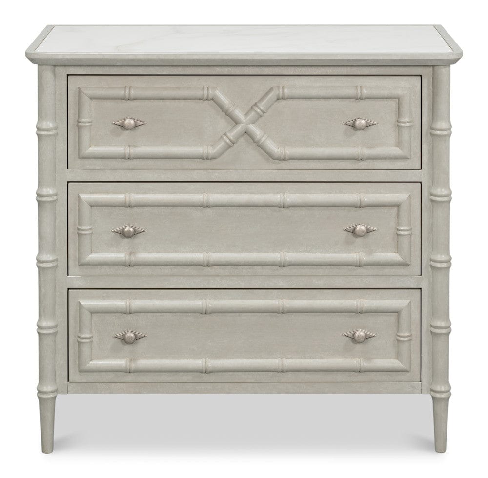 Sarreid Ltd - Tortola Chest in White - 54262 view 2