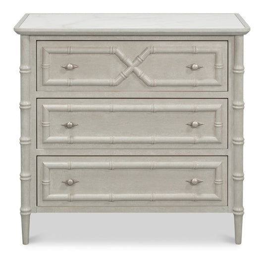 Sarreid Ltd - Tortola Chest in White - 54262 view 2