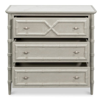Sarreid Ltd - Tortola Chest in White - 54262 view 3