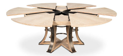 Sarreid Ltd - Tower Jupe Dining Table,Lrg,Bleached Oak in Natural - 54225-BO view 1