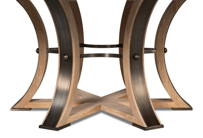 Sarreid Ltd - Tower Jupe Dining Table,Lrg,Bleached Oak in Natural - 54225-BO view 7