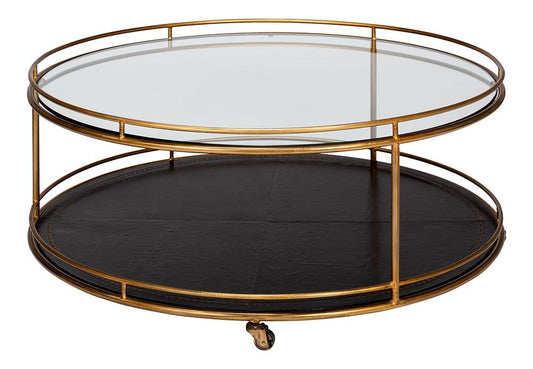 Sarreid Ltd - Trolley Round Cocktail Table - 53138 veiw 1