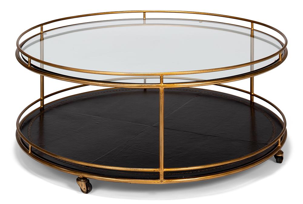 Sarreid Ltd - Trolley Round Cocktail Table - 53138 veiw 2